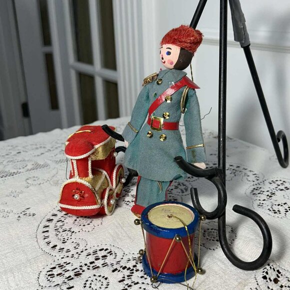 Vintage Russian felt soldier Christmas ornament plus - Picture 4 of 10